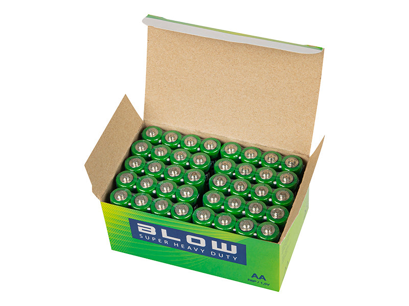 Blow Alkaline – 82-538# Blow Super Heavy Duty AA R06P Batteries, 40-pack