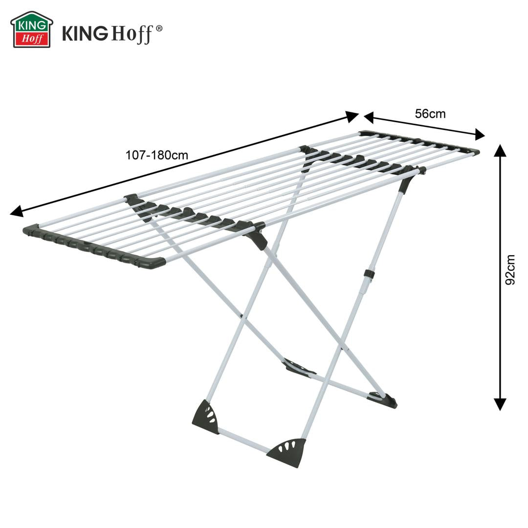 KINGHoff Folding clothes drying rack, up to 20 kg, extendable, Kinghoff KH-2042 – image 7