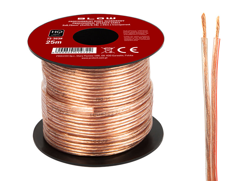 Blow Speaker Cables – 73-361# Speaker cable, 2x0.35 mm, transparent, 25 m – image 2