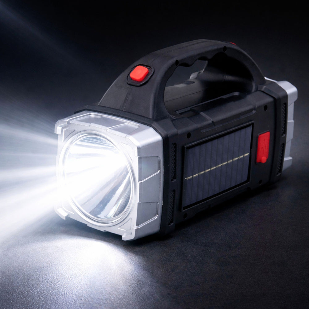 LEAN The remaining – HB-1678 38W Multifunctional Wide-Angle Solar LED Flashlight – image 3