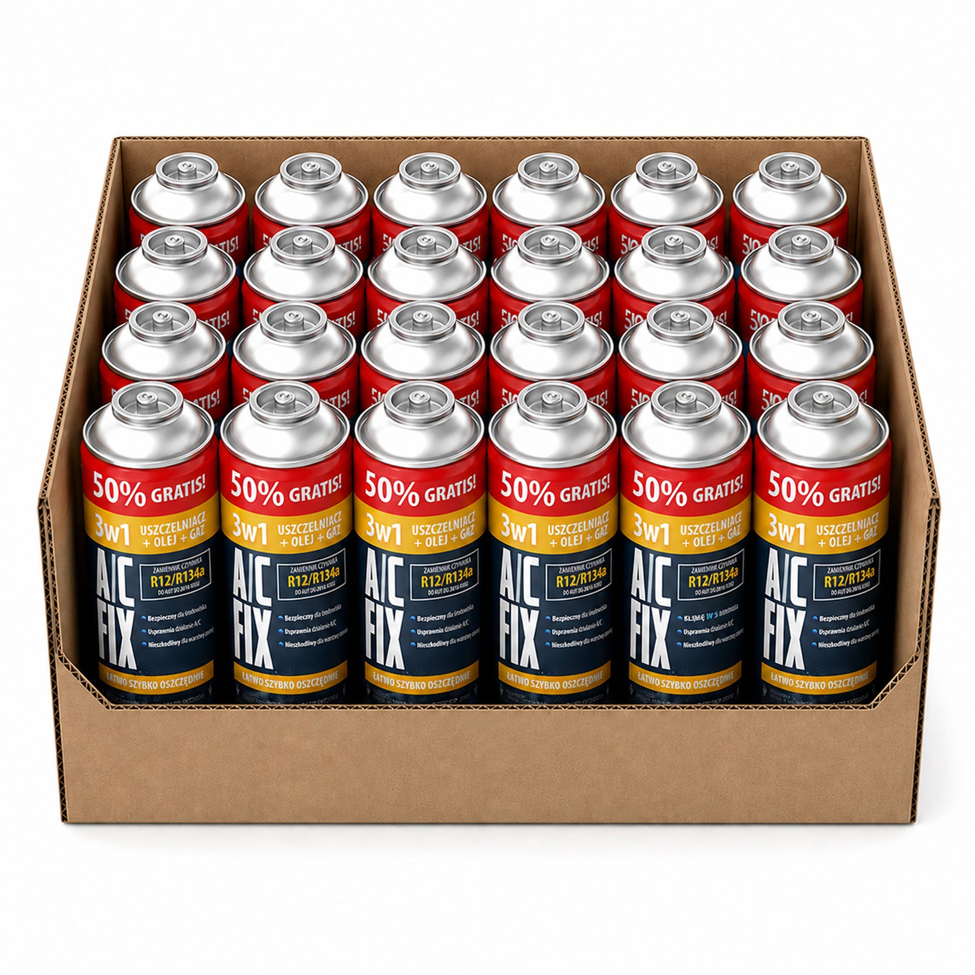 Blow 52-337# 3-in-1 Air Conditioning Refrigerant R12, R134a, 235 g, AC Fix, 24-pack