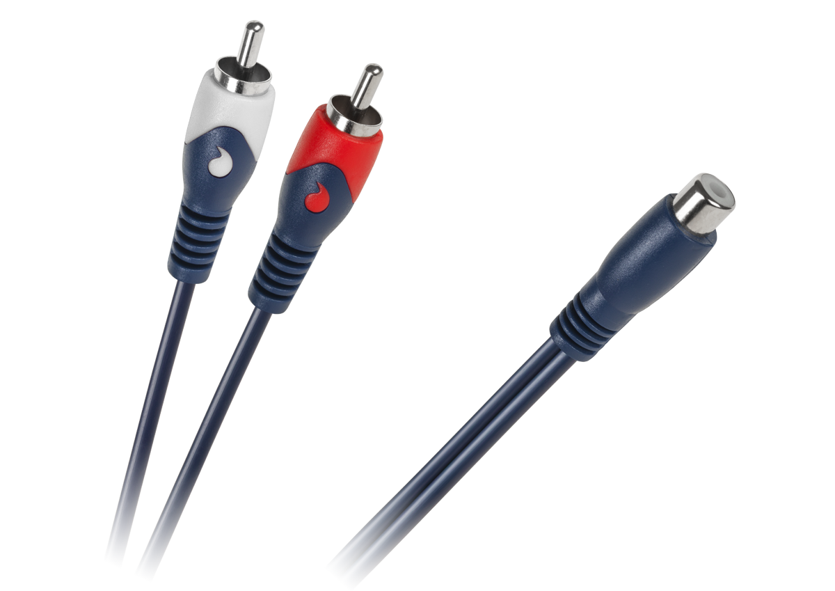 LP 1 x RCA female connector to 2 RCA male connectors cable, 0.2 m