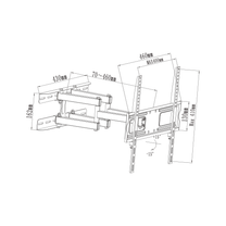 Cabletech TV – 26–55-inch Wall Mount, Black LPA52-09446 (Vertical and Horizontal Adjustment) – image 3