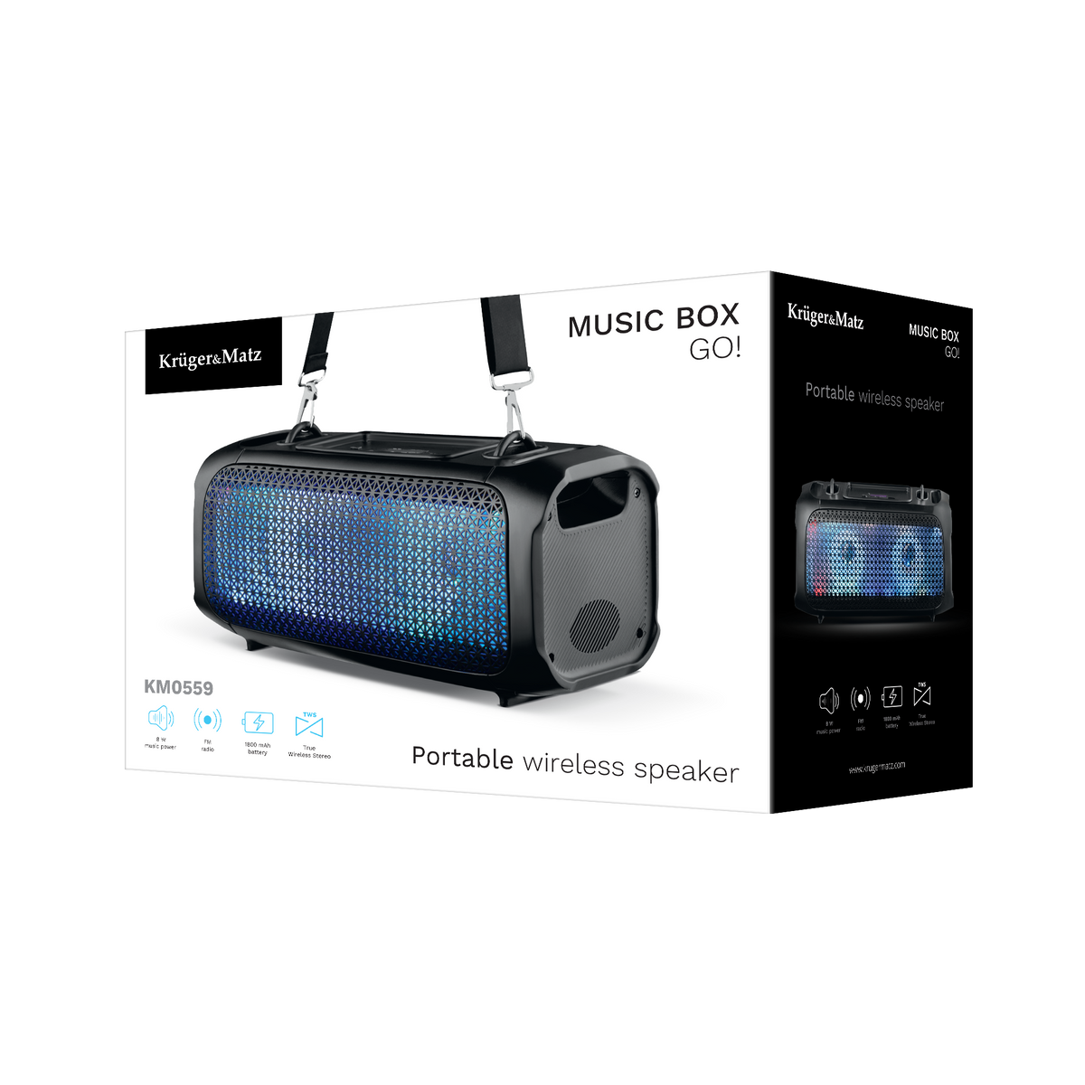Kruger&Matz Portable Speakers – Kruger&amp;Matz Music Box GO! Portable Wireless Speaker – image 6