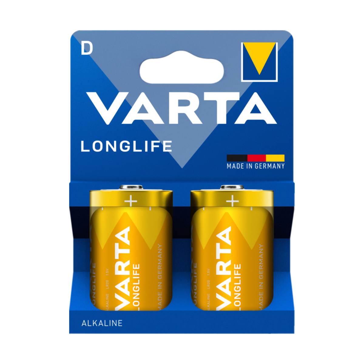 Varta Alkaline, coin-cell, and zinc-carbon – VARTA LR20 LONGLIFE Alkaline Battery, 2-pack