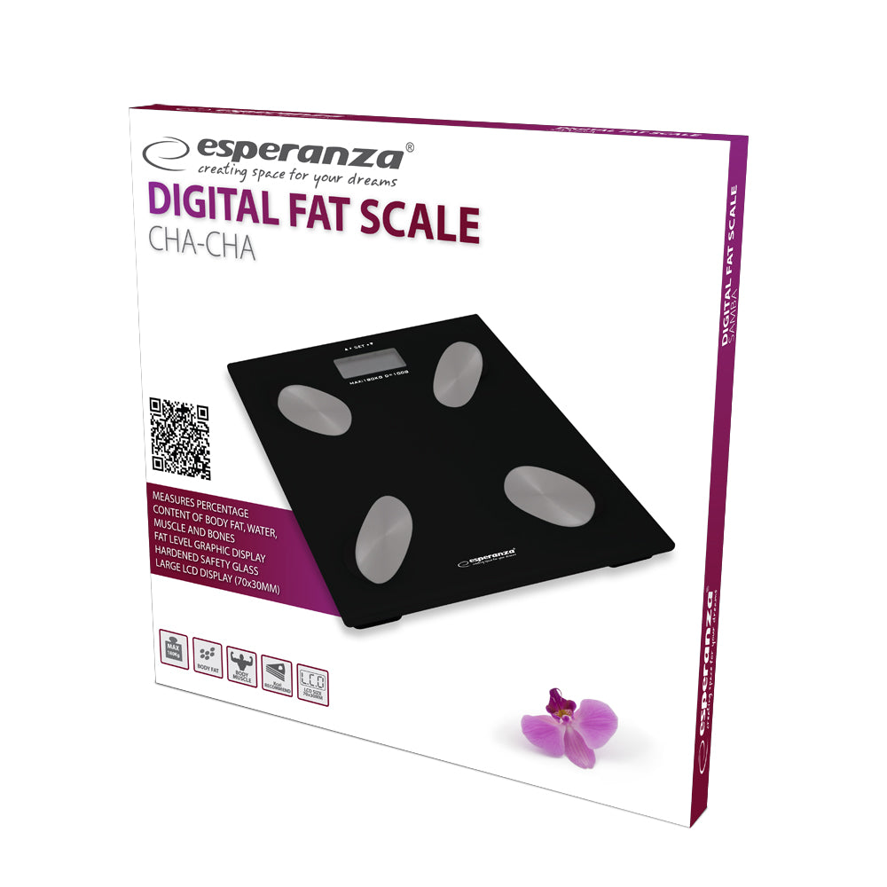 Esperanza Bathroom Scales – EBS022K Esperanza Digital Analytical Bathroom Scale, Cha-Cha, Black – image 5
