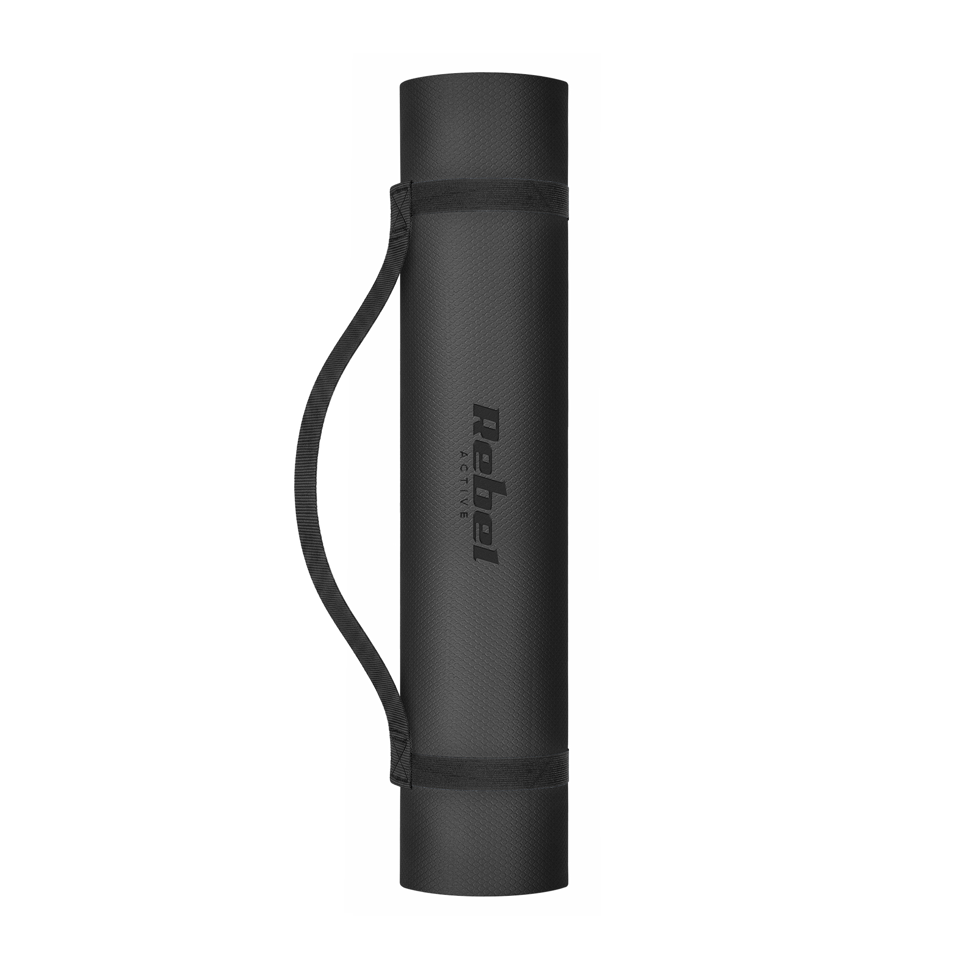 Rebel Exercise mat for yoga, Pilates, and fitness, 183x61 cm, 6 mm thick, TPE material, black, REBEL ACTIVE – image 2