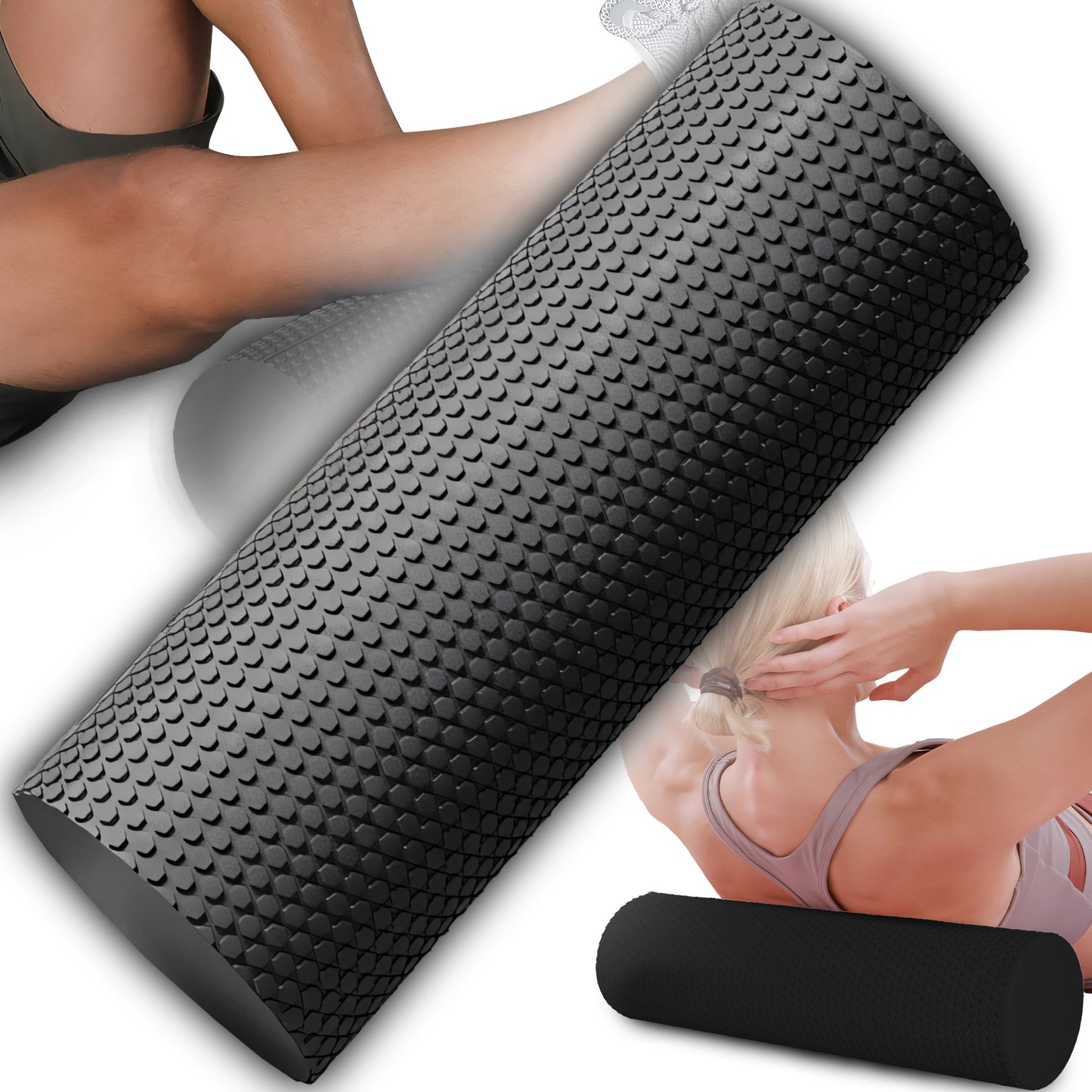 RTO Massage Roller for Exercise and CrossFit, with Nubs, 45x15 cm, EVA Foam Roller – image 4