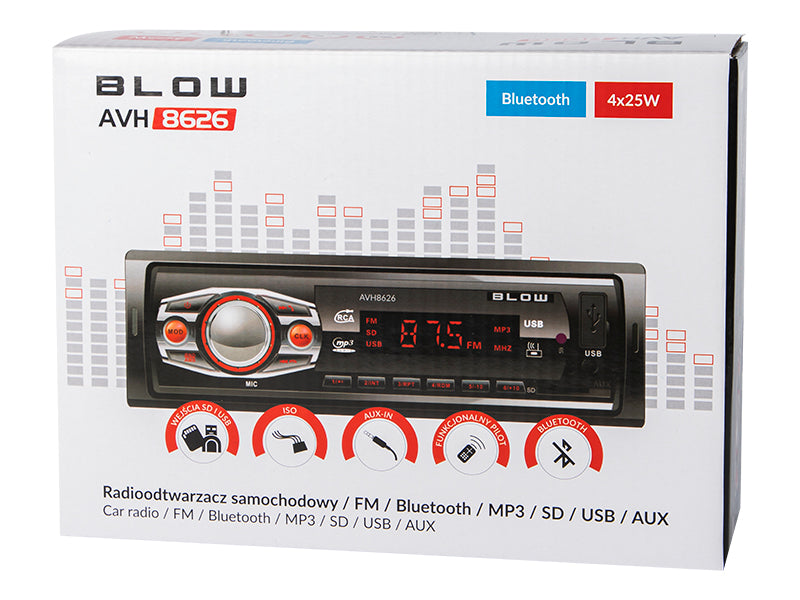 Blow Car stereos (CD/MP3/Video/DVD) – 78-279# Blow AVH-8626 Radio (MP3/USB/microSD/Bluetooth) – image 4