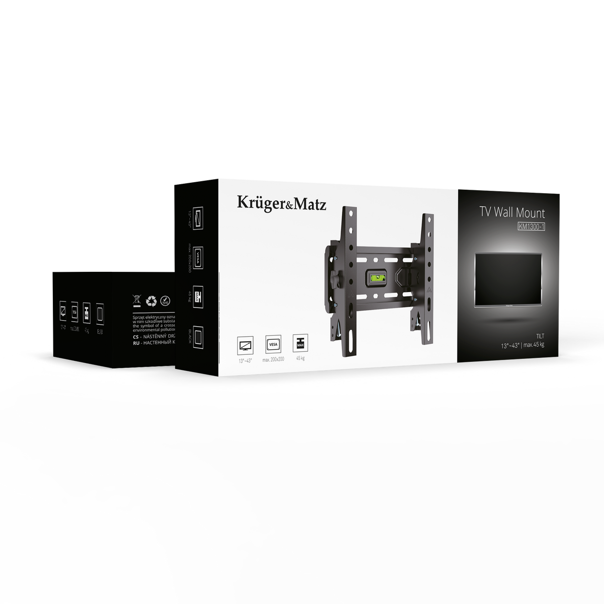 Cabletech Kruger&amp;Matz Universal Wall Mount for LED TVs (13–43") with vertical adjustment – image 5