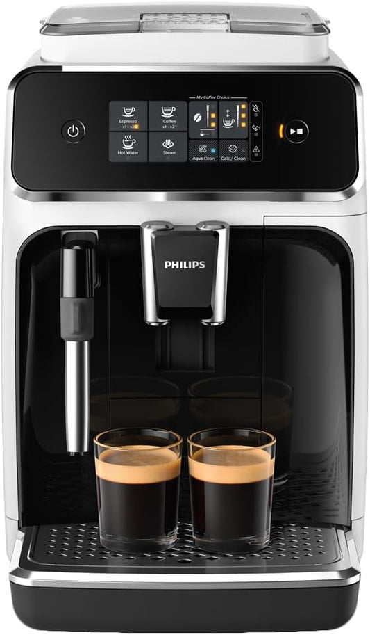 Philips 2200 Series Fully Automatic Coffee Machine, 2 Types of Coffee, Classic Milk Frother, Intuitive Touch Display, 100% Ceramic Grinder, Matt Black (EP2220/10) | Espresso Machine, Classic Milk Frother, Touch Display, Ceramic Grinder (EP2220/10) - Carlat