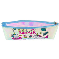 LEAN Pencil cases – Girls' Holographic Summer-Themed Unicorn Pencil Case, 20x8 cm – image 3