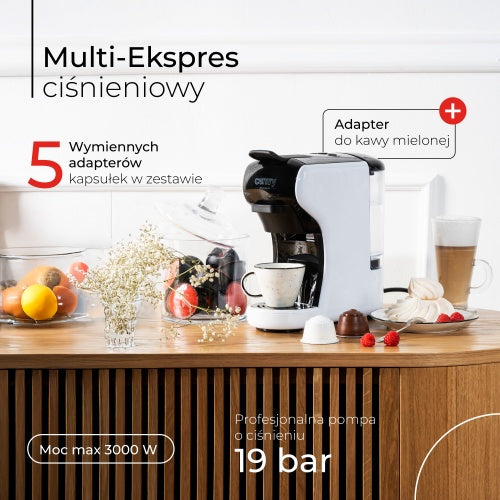 CAMRY Coffee Makers – CR 4414 White Multi-Capsule Espresso Machine – image 34