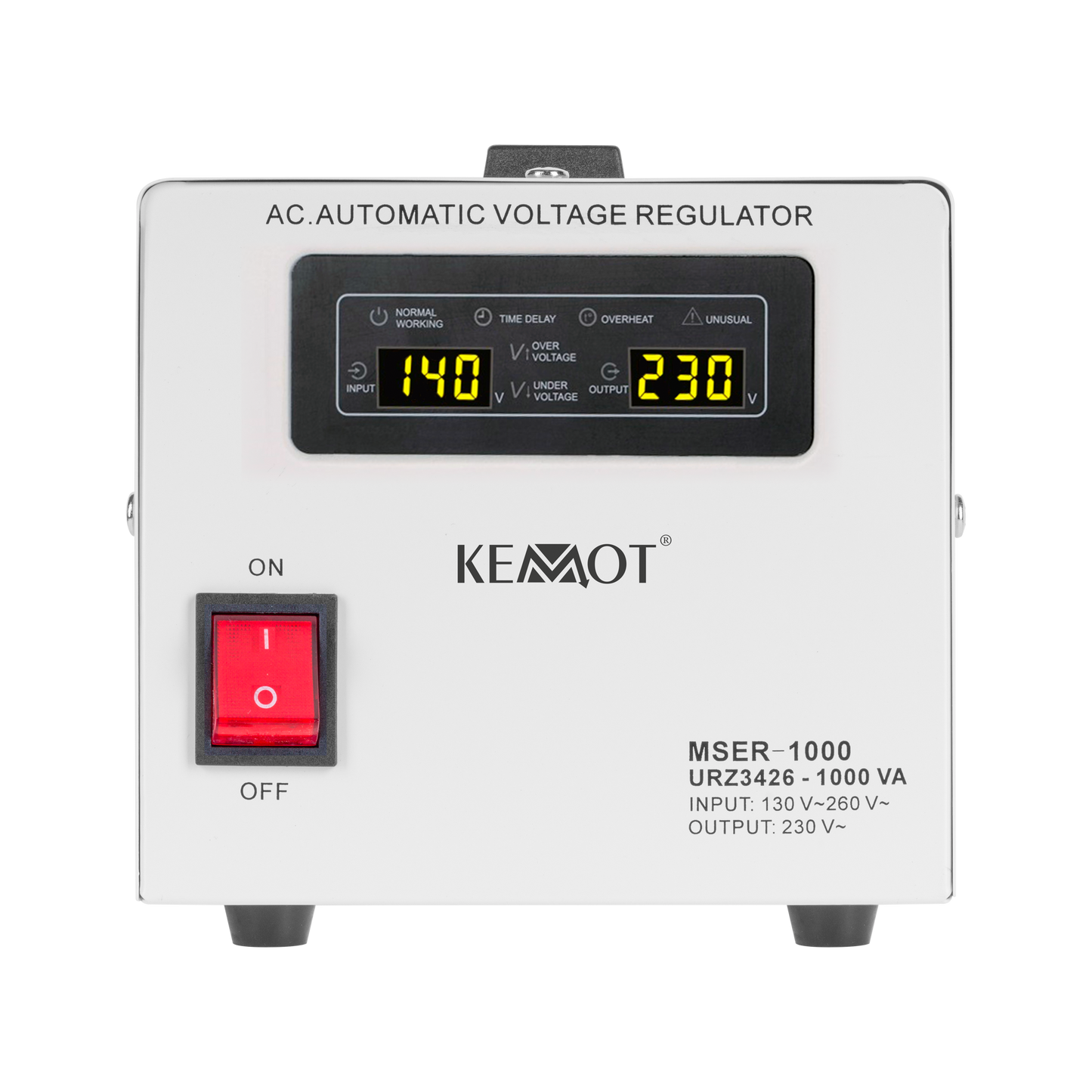 Kemot Voltage Stabilizers – KEMOT MSER-1000 Automatic Voltage Stabilizer (1000 VA, servomotor) – image 2