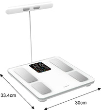 Klausberg Bathroom scale with handle, electronic, precise body composition analysis, white, Klausberg, KB-7857