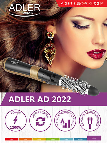 ADLER AD 2022 Hair Curler and Dryer - 1200 W - 6 Attachments - Travel Case – image 8