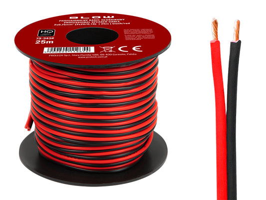 Blow 73-343# Speaker wire, 2x0.75 mm, black and red, 25 m