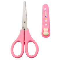 LEAN School Scissors with Protective Cover, Decorative White Bunny, 14 cm – image 2