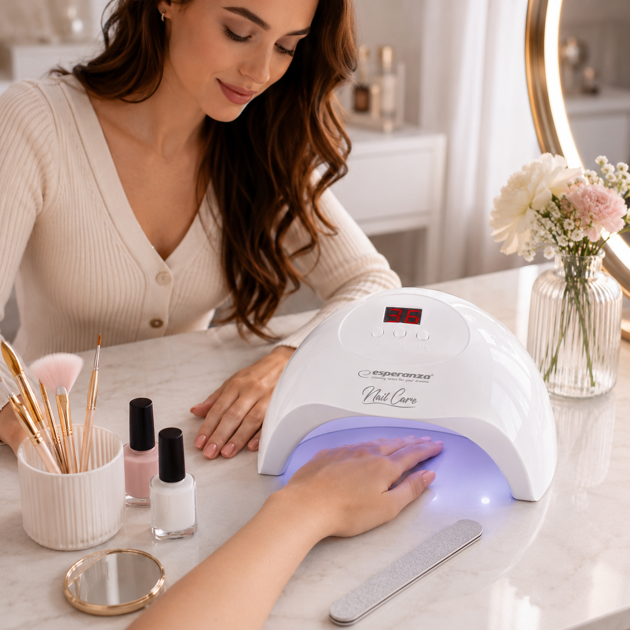 Esperanza EBN010 Esperanza UV LED Lamp for Agate Hybrid Nail Polish, 36W – image 7