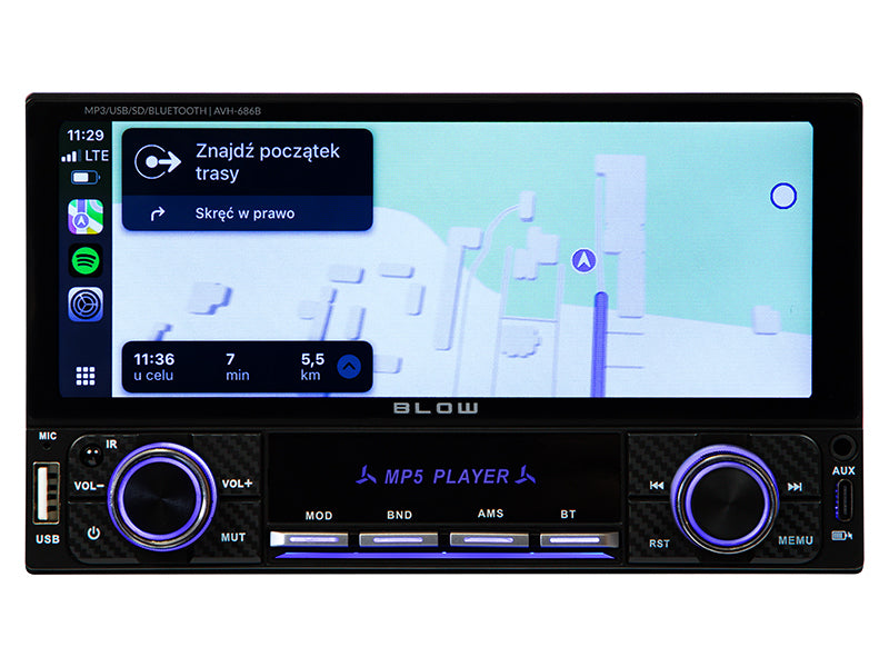 Blow 78-355# AVH-686B Radio with RDS, MP3, USB, microSD, and Bluetooth" – image 5