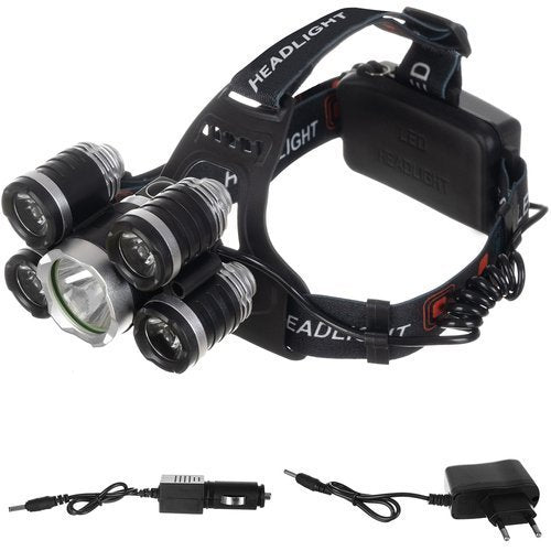 TRIZAND Flashlights, hand lamps, headlamps – 5 x T6 CREE LED headlamp – image 2
