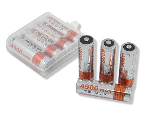 ATL BC56A 4 x Star Power AA Rechargeable Batteries, 4900mAh Ni-MH