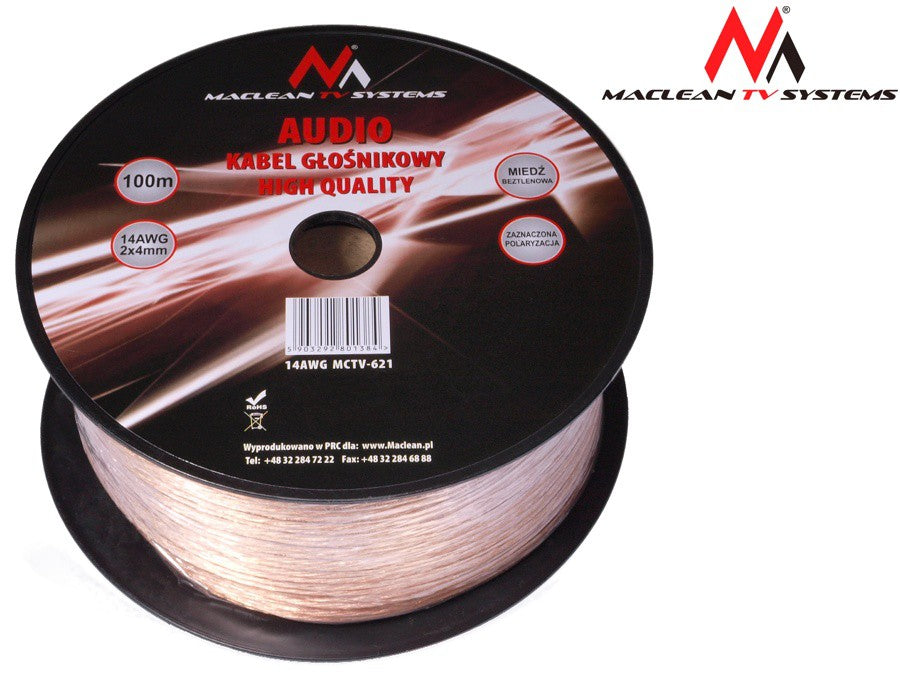 Maclean Speaker Cables – 14 AWG OFC 224 (7×32/0.12) OD 4.0×8.0 mm – image 3
