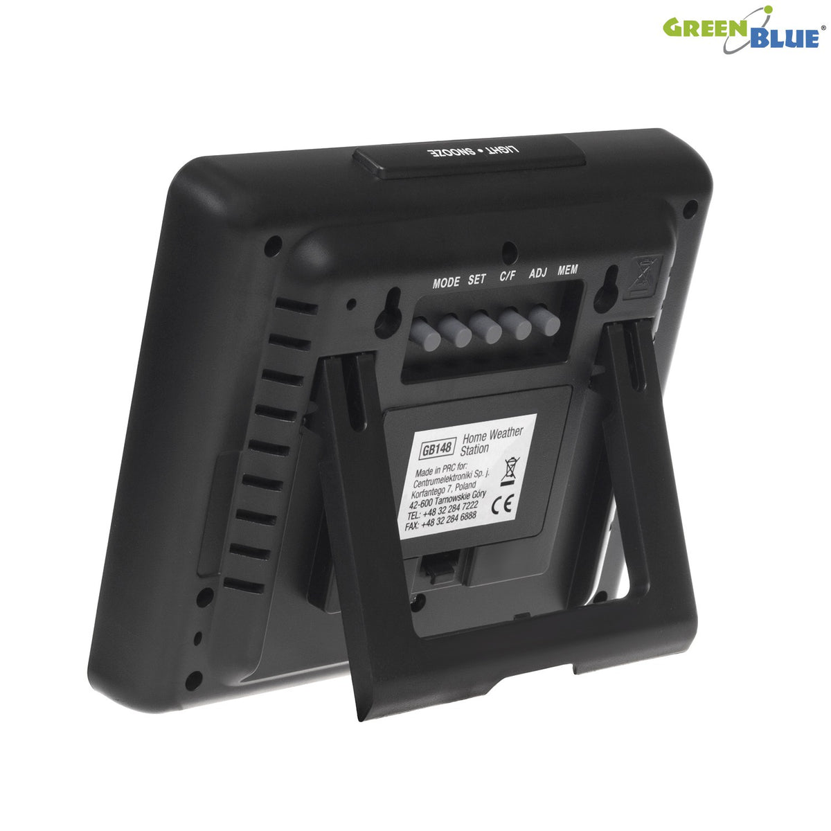 GreenBlue GreenBlue GB148B Black Weather Station, Clock, Calendar, and Moon Phase Display – image 4