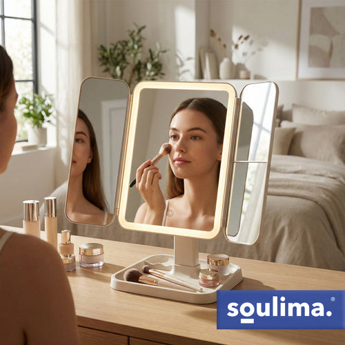 SOULIMA The remaining – Soulima 26952 Fold-Out LED Makeup Mirror – image 8