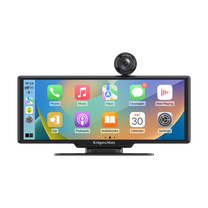 Kruger&Matz 10" Multimedia Head Unit with Android Auto and Apple CarPlay, featuring a DVR and a Kruger&amp;Matz rearview camera;