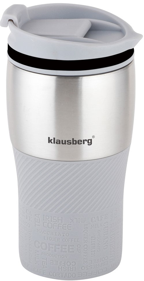 Klausberg Thermal mugs, thermoses and – Insulated mug, gray, 380 ml, Klausberg – image 2
