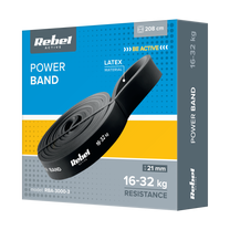 Rebel Latex Exercise Band - Power Band PL-3, Black, 16-32 kg REBEL ACTIVE – image 3
