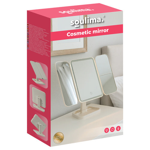 SOULIMA The remaining – Soulima 26952 Fold-Out LED Makeup Mirror – image 2