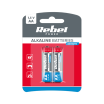 Rebel Alkaline, coin-cell – REBEL EXTREME LR06 Alkaline Batteries, 2 per pack