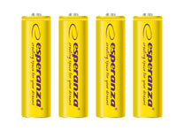 Esperanza EZA104Y Esperanza Ni-MH AA Rechargeable Batteries, 2000 mAh, 4-Pack, Yellow