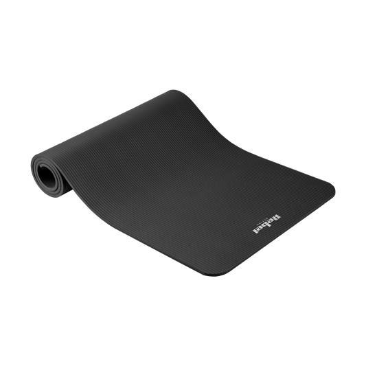Rebel Exercise mat for yoga, Pilates, and fitness, 183 x 61 cm, 1 cm thick, NBR material, black, REBEL ACTIVE