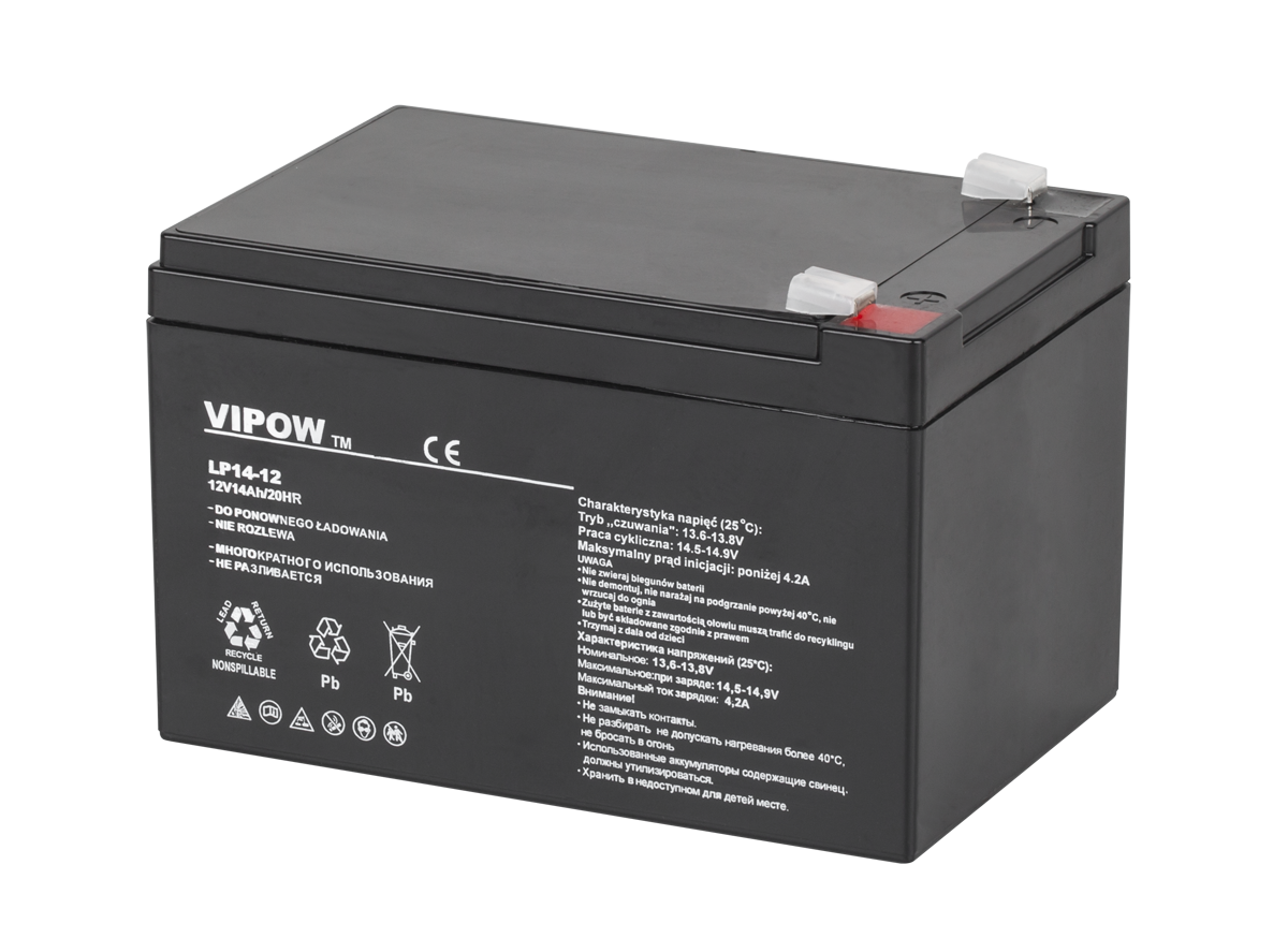 Vipow Gel batteries – VIPOW 12V 14Ah Gel Battery