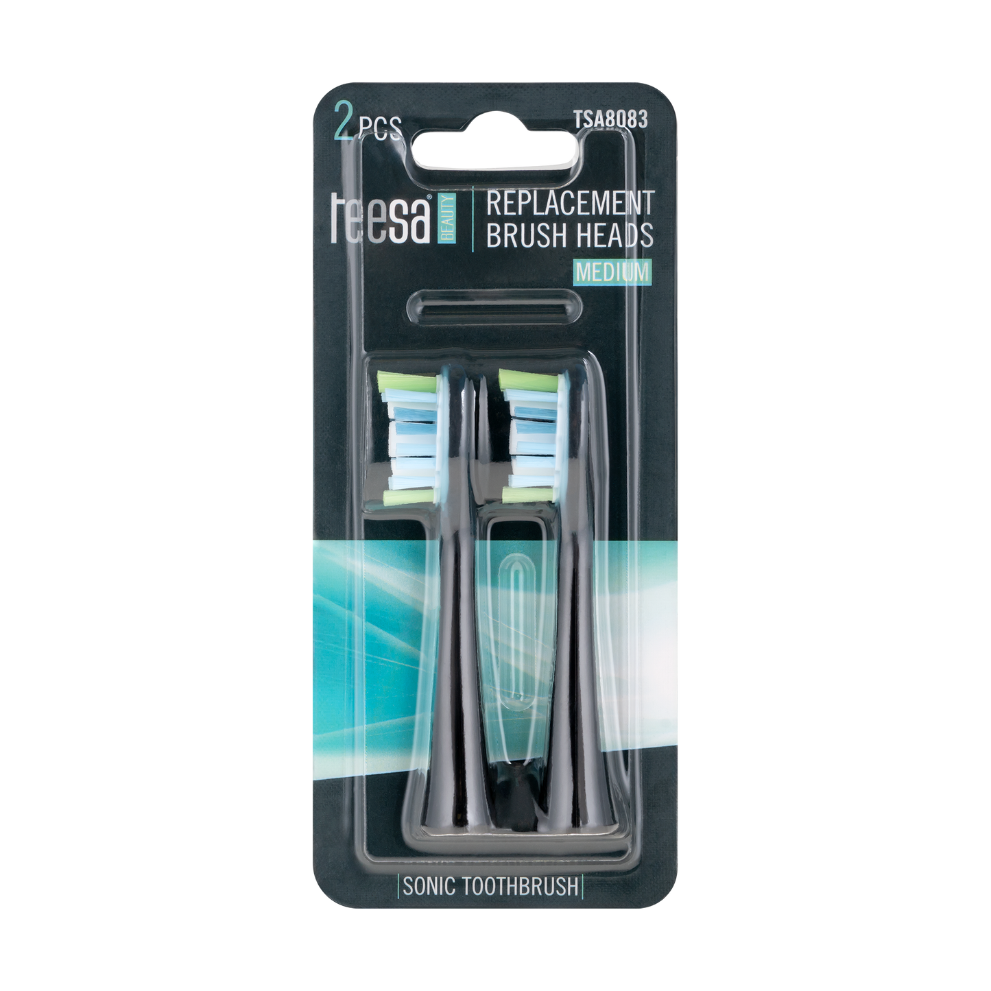 Teesa The remaining – Teesa Sonic Elite TSA8082-B Medium Sonic Toothbrush Heads – image 3