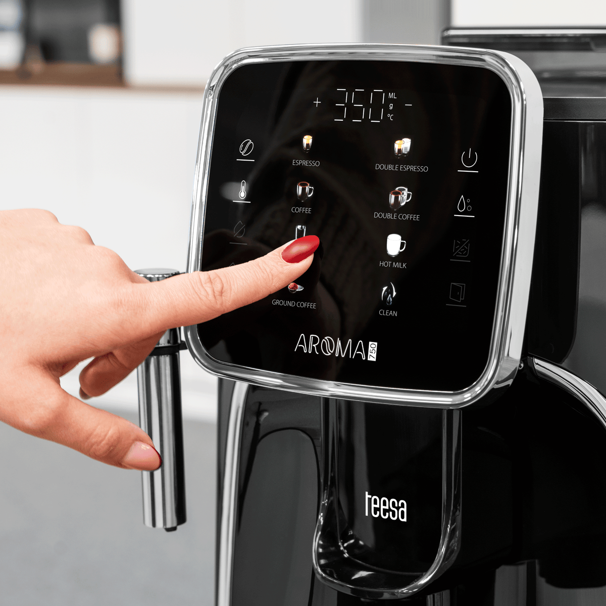 Teesa Coffee Makers – TEESA AROMA 750 Automatic Coffee Maker with Grinder – image 6