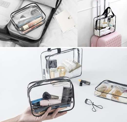 SOULIMA Cosmetics, trunks, containers, and – Soulima 21448 3-in-1 Clear Cosmetic Bag – image 6