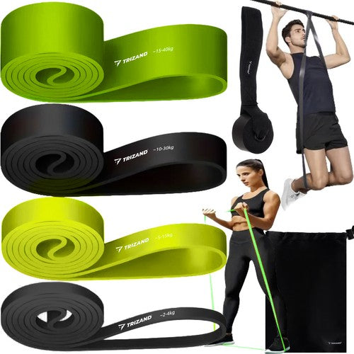 TRIZAND The – Set of Exercise Bands - 4-Piece Set, Trizand 24305