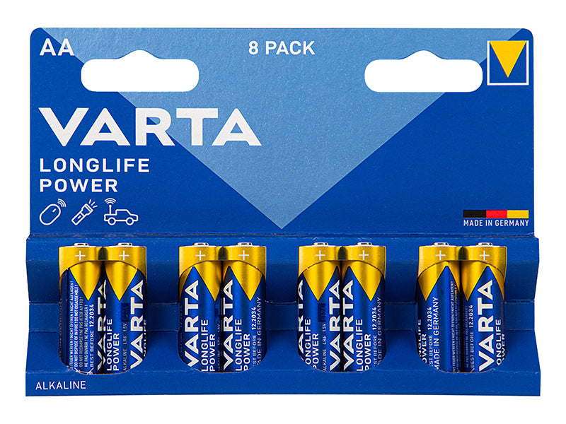 Blow 82-647# AA 1.5 V LR6 Varta LongLife Power Alkaline Batteries, 8-pack