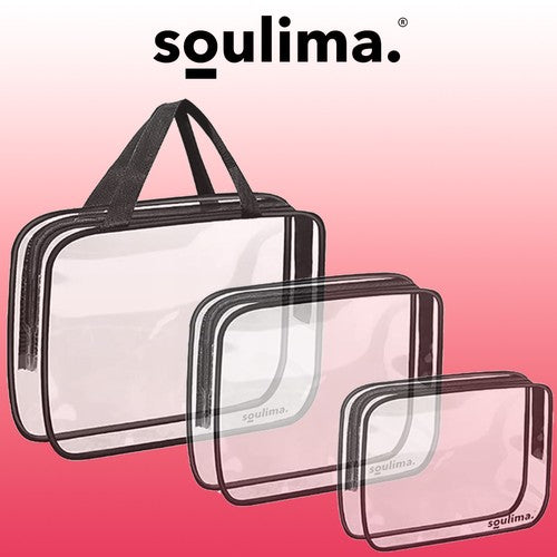 SOULIMA Cosmetics, trunks, containers, and – Soulima 21448 3-in-1 Clear Cosmetic Bag – image 9