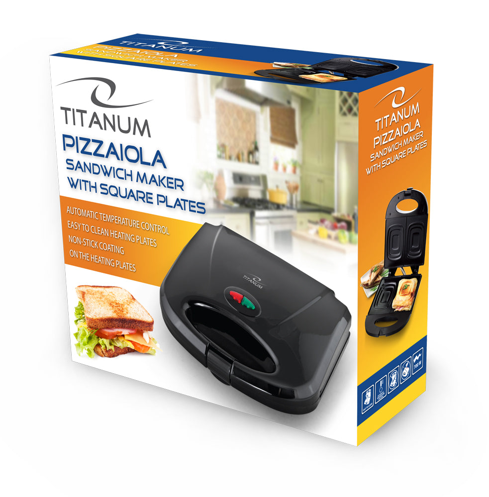 Titanum Toasters and Toast Makers – TKT005K Titanum Pizzaiola 700W Sandwich Toaster – image 8