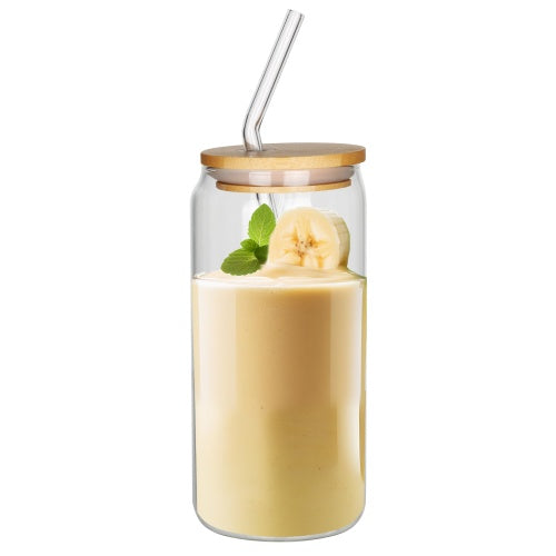 The remaining – CR 4426 Glass Cup with Lid and Straw - Carlat