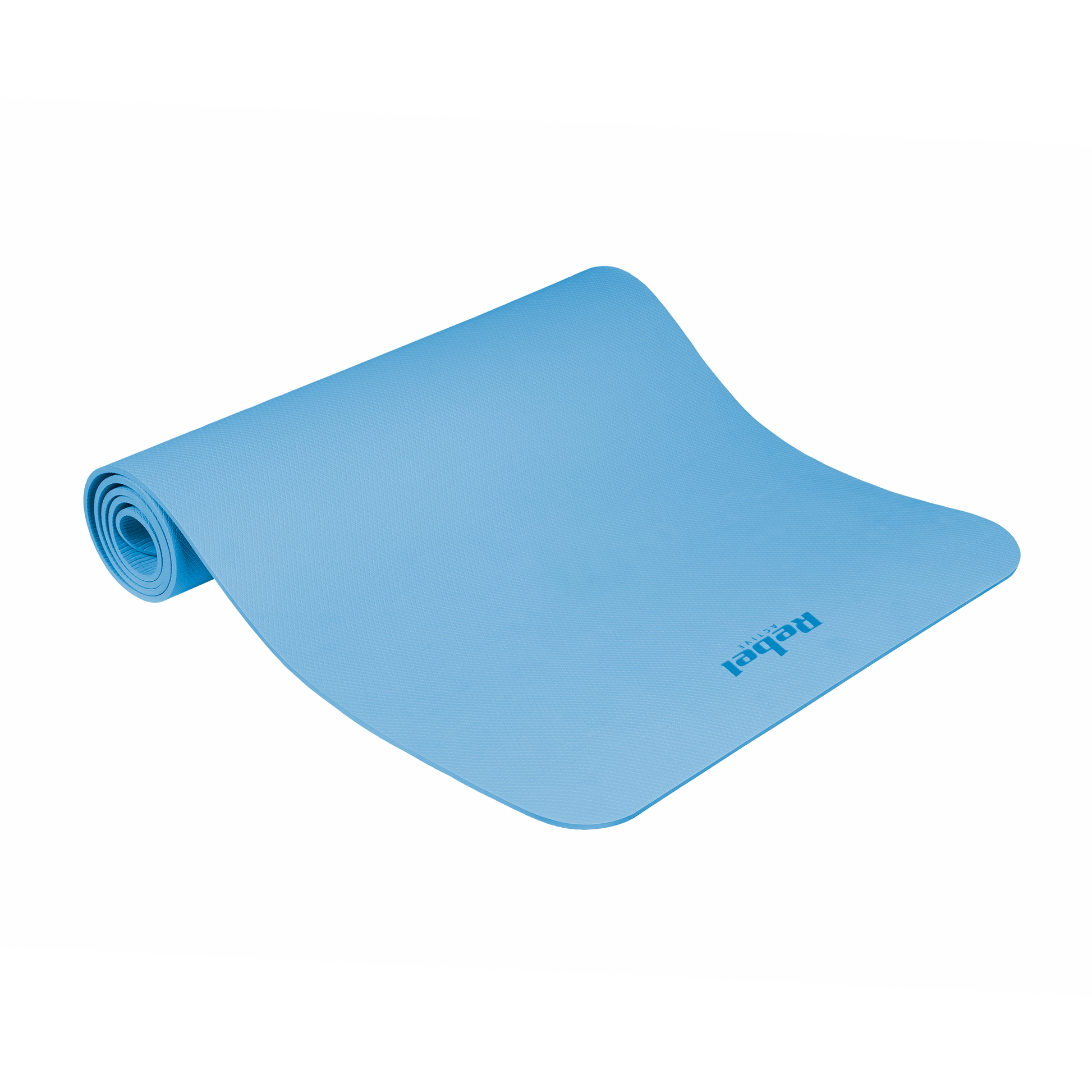 Rebel Exercise mat for yoga, Pilates, and fitness, 183x61 cm, 6 mm thick, TPE material, blue, REBEL ACTIVE