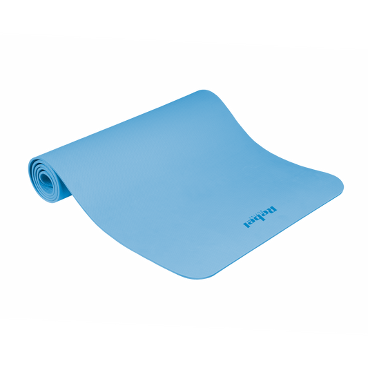 Rebel Exercise mat for yoga, Pilates, and fitness, 183x61 cm, 6 mm thick, TPE material, blue, REBEL ACTIVE