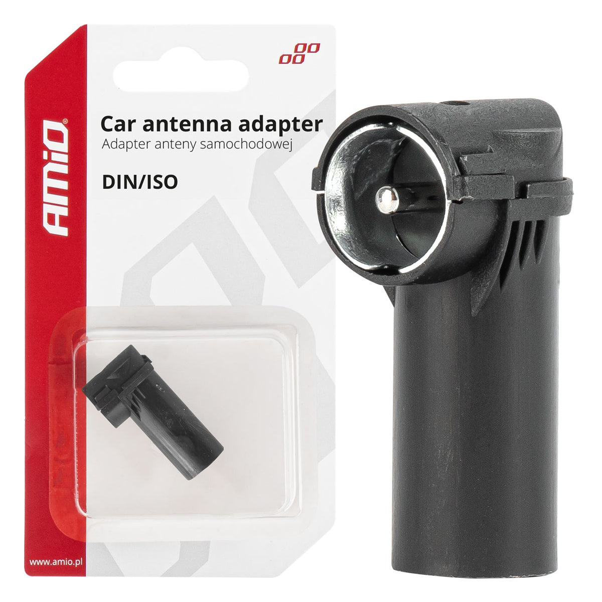 AMiO Radio-controlled, electric, telescopic – Antenna Adapter, DIN-ISO Angled Plug Adapter, AMIO-03968