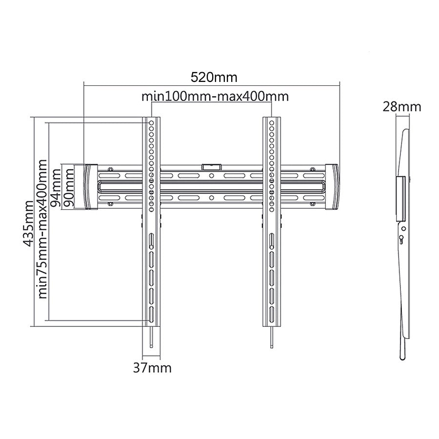 Maclean MC-643 TV Mount for 33–55" TVs, 30 kg, max VESA 400x400 – image 2