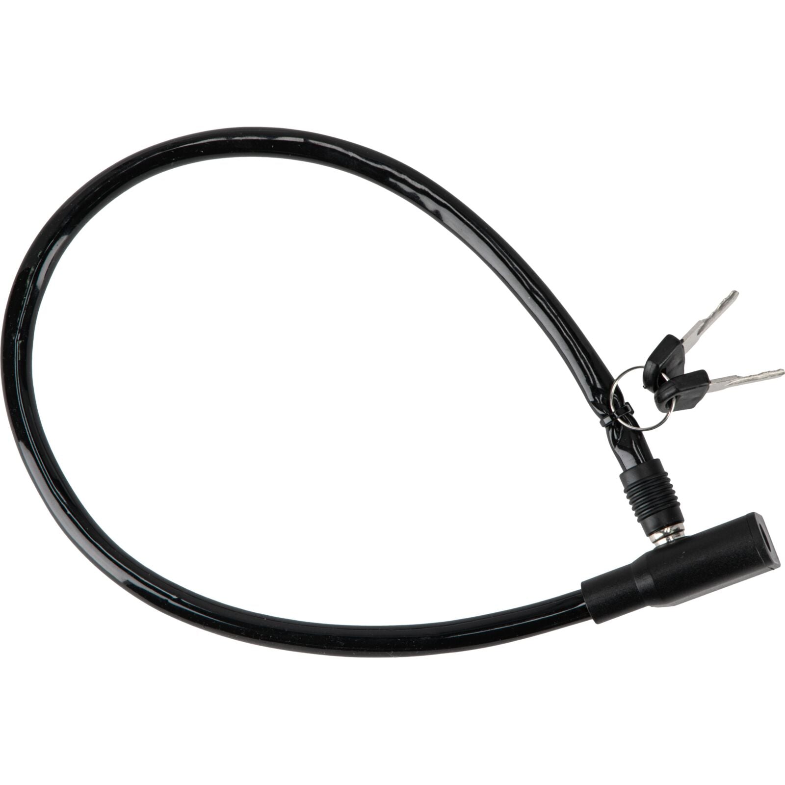 Mega Bicycle parts – PVC steel cable 550mm, lockable, coated key. plastic.